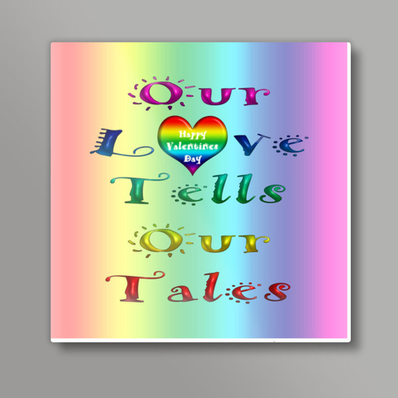 Rainbow Love Tales_1 Square Art Prints