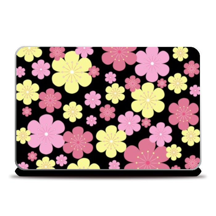 Laptop Skins, Blossom Black Laptop Skins