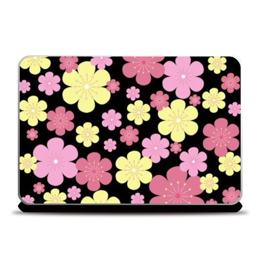 Laptop Skins, Blossom Black Laptop Skins