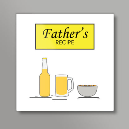 Fathers Recipe Square Art Prints