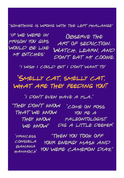 Friends Phoebe Quotes Doodle Typography Popart Art PosterGully Specials