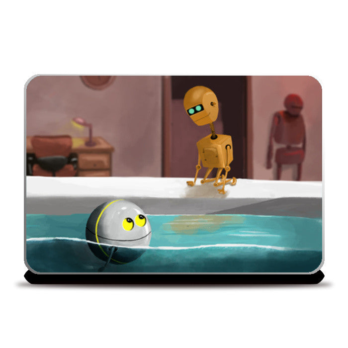 Robots in love. Laptop Skins