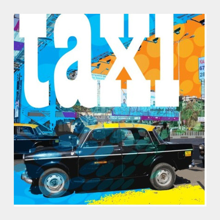 Square Art Prints, Taxi Square Art Prints