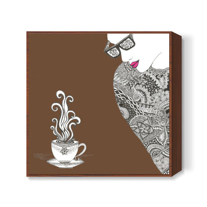 Coffee n Spice Square Art Print