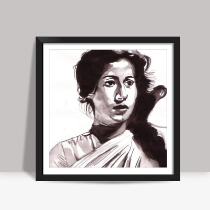 Madhubala enchants with her simplicity Square Art Prints