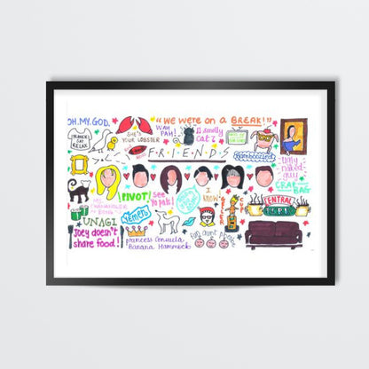 FRIENDS Doodle Wall Art