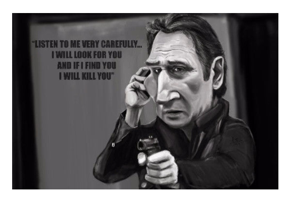 Wall Art, Liam Neeson Artwork