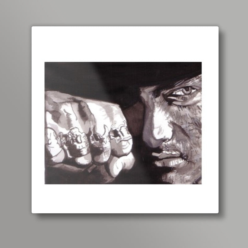 Aamir Khan has the punch Square Art Prints