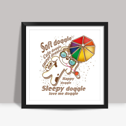 soft doggie Square Art Prints