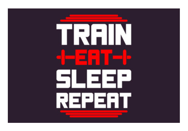 Train Eat Sleep Repeat Art PosterGully Specials