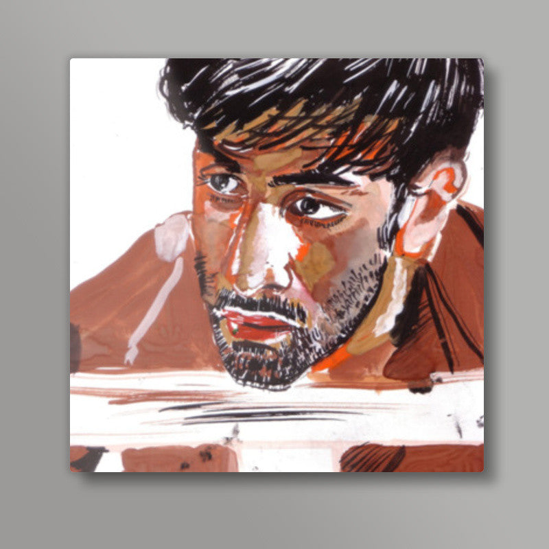 Ranbir Kapoor - the Rockstar Superstar Square Art Prints