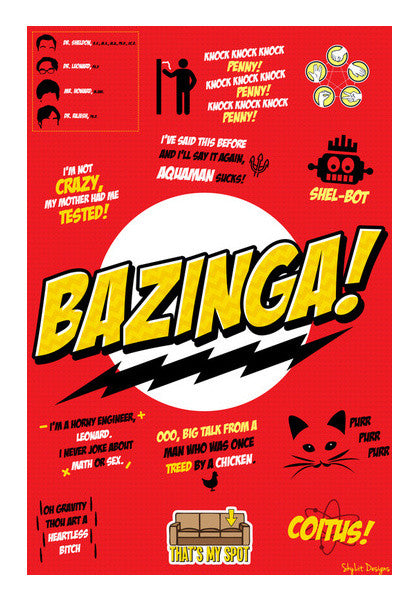 Wall Art, Big Bang Theory Bazinga Wall Art