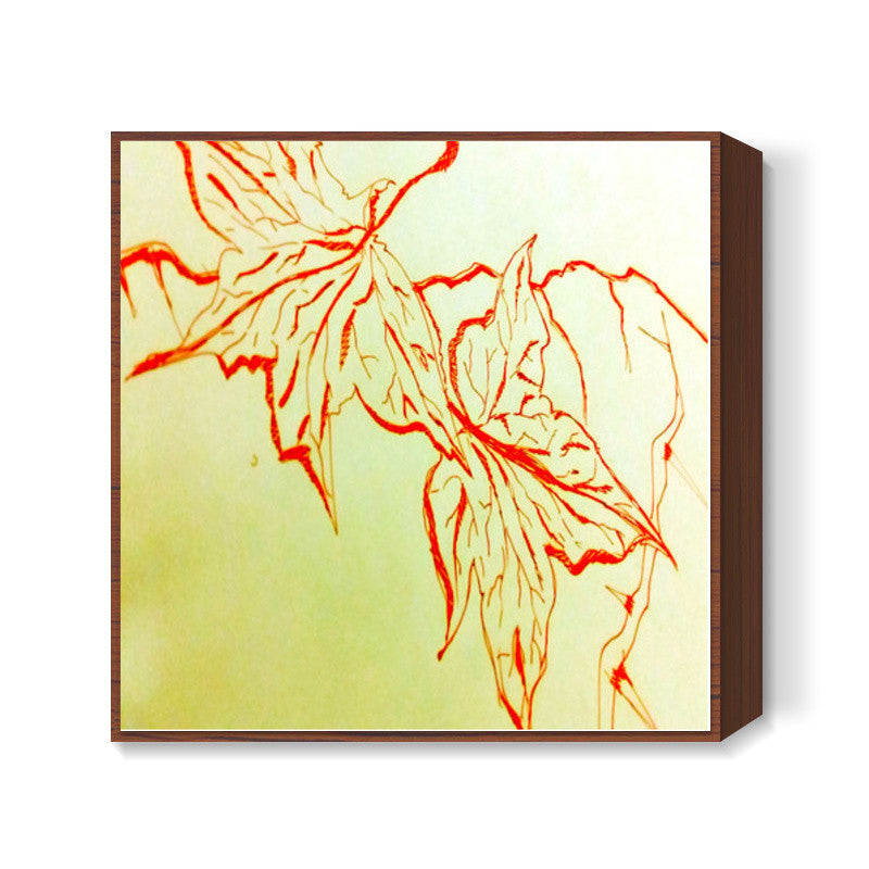 Leafy Cracks Square Art Prints