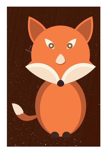 PosterGully Specials, Cute little fox illustration Wall Art