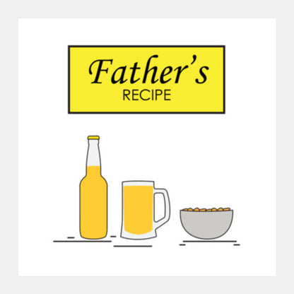 Fathers Recipe Square Art Prints