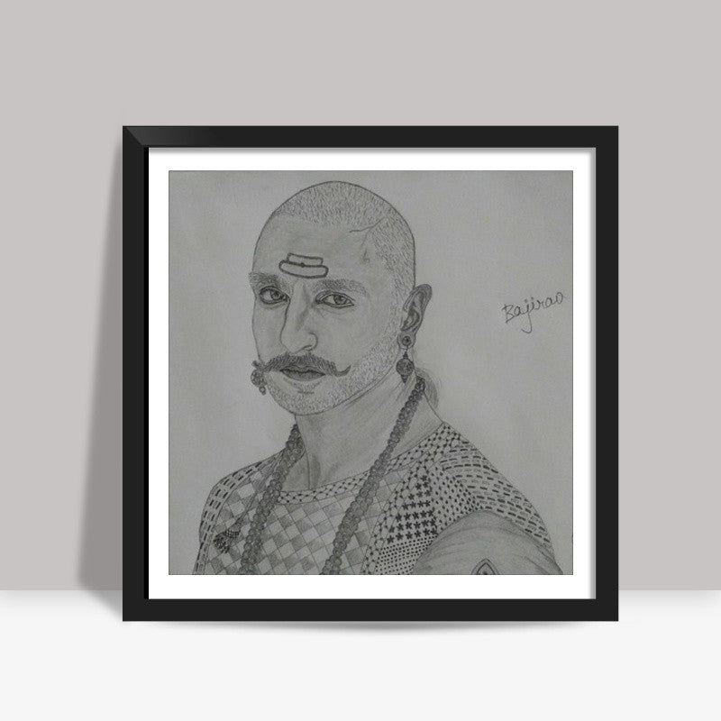 Ranveer singh from Bajirao mastani square art prints Square Art Prints