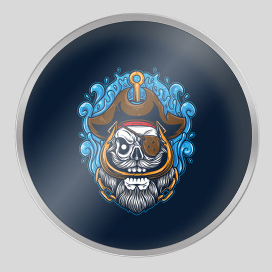 Skull Cartoon Pirate Tin Can