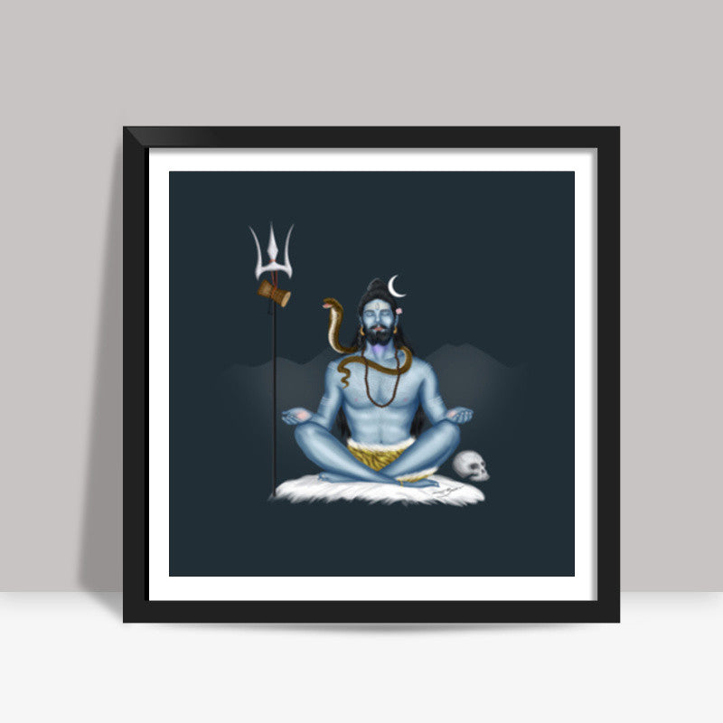 Shankar The Destroyer  Square Art Prints