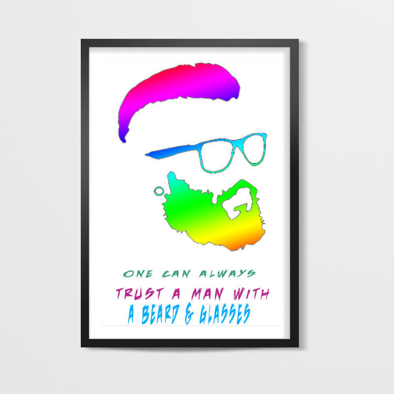 Beard & Glasses Wall Art