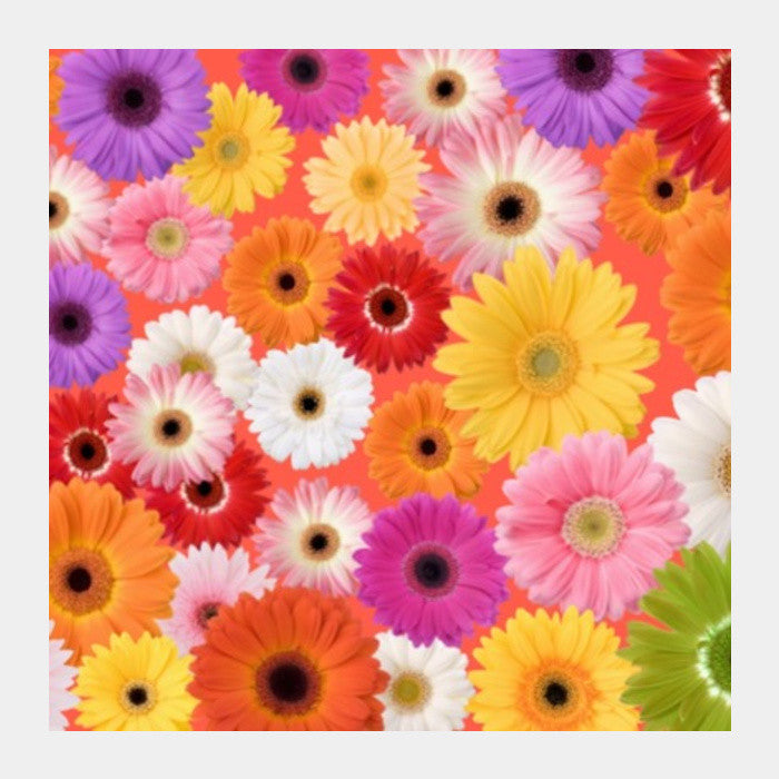 Flowers everywhere Square Art Prints