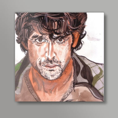 Superstar Hrithik Roshan in an avatar with oodles of style Square Art Prints