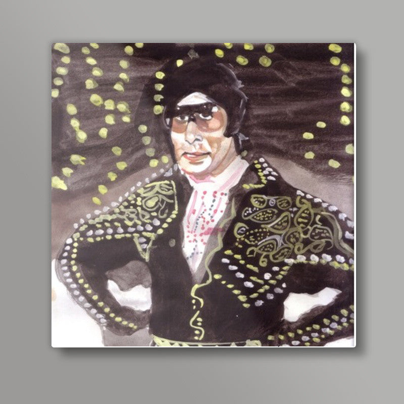 Bollywood superstar Amitabh Bachchan lent great energy to the song Saara Zamana, Haseeno ka Deewana Square Art Prints