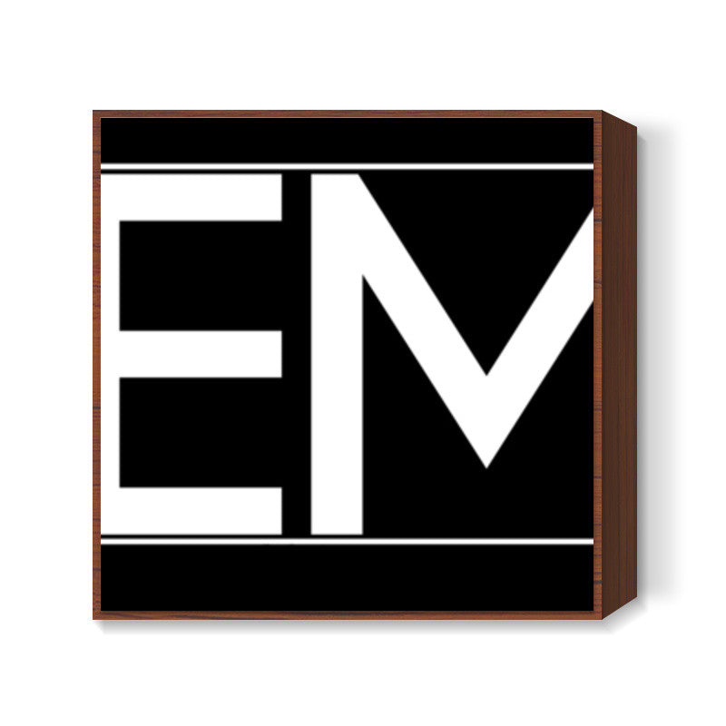 EMINEM | EM | minimal black Square Art Prints