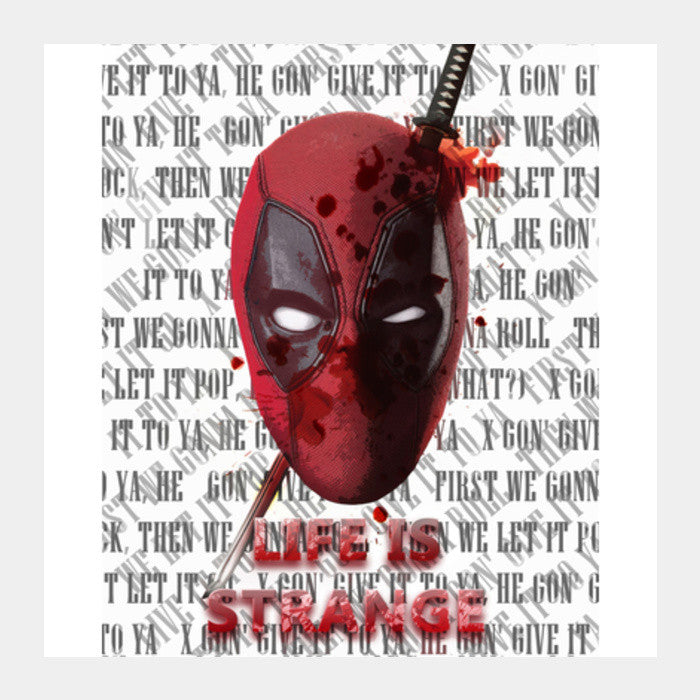 Deadpool s Life is strange Square Art Prints