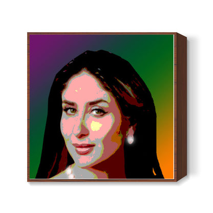 Kareena Kapoor Bollywood Actress Pop Art Portrait Square Art Prints