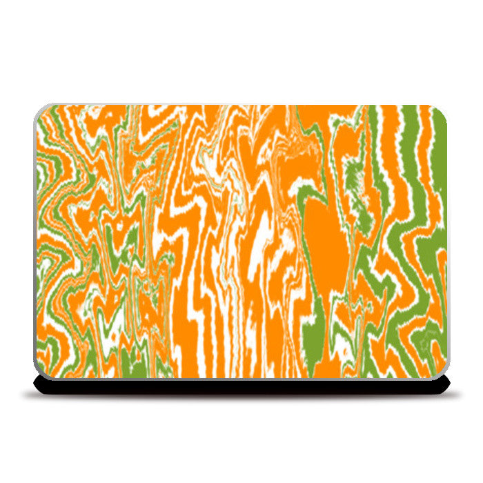 Laptop Skins, Abstract Waves Republic Day Pattern Laptop Skins