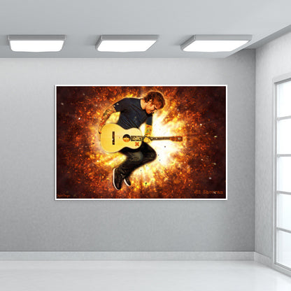 Ed Sheeran Fire Wall Art