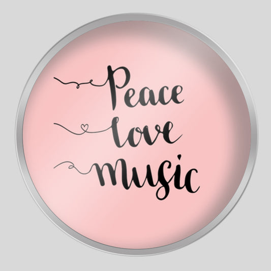 Peace Love Music Tin Can