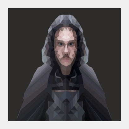 Johnsnow Cartoon - Game Of Thrones Square Art Prints