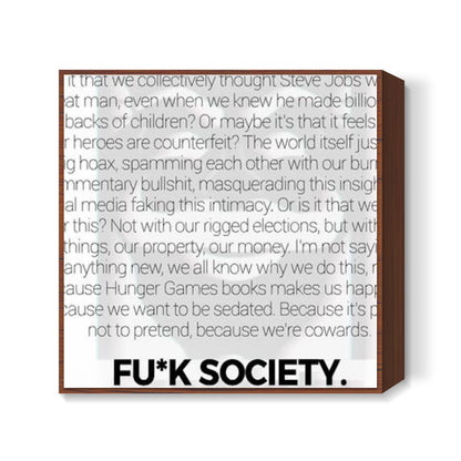 F-Society Quote Square Art Print