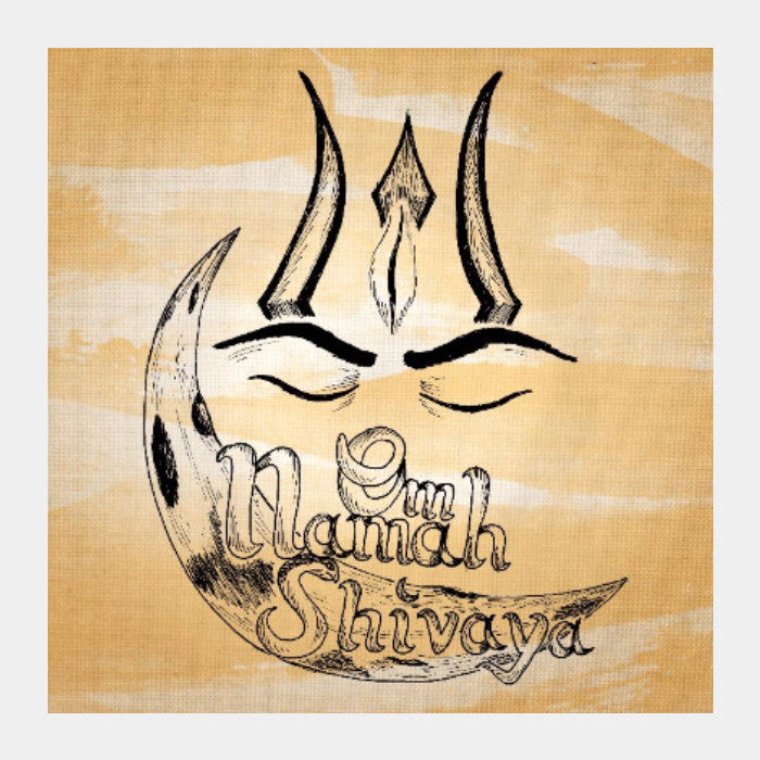 Square Art Prints, Om Namah Shivaya Square Art | Nikhil Nitin Lokhande, - PosterGully