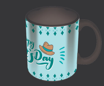 Happy Fathers Day With Cap Coffee Mugs