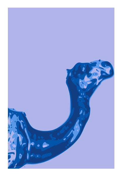 Wall Art, Abstract Camel Blue Wall Art