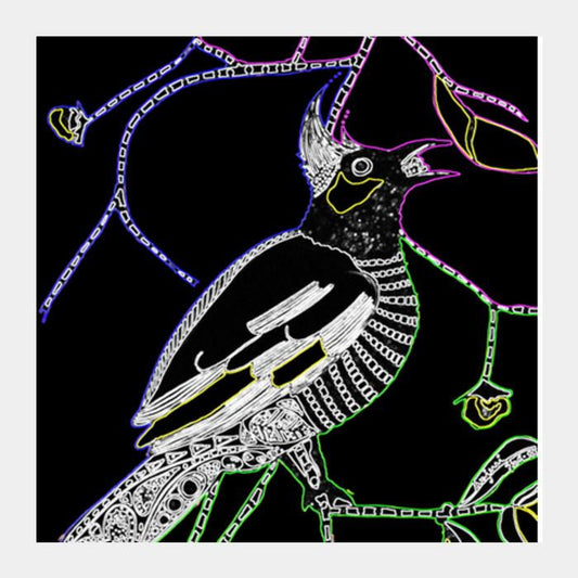 Bulbul (neon Sign) Square Art Prints PosterGully Specials