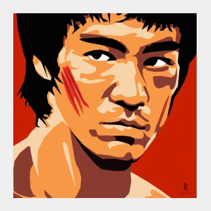 PosterGully Specials, Bruce Lee Vector Art Square Art Prints