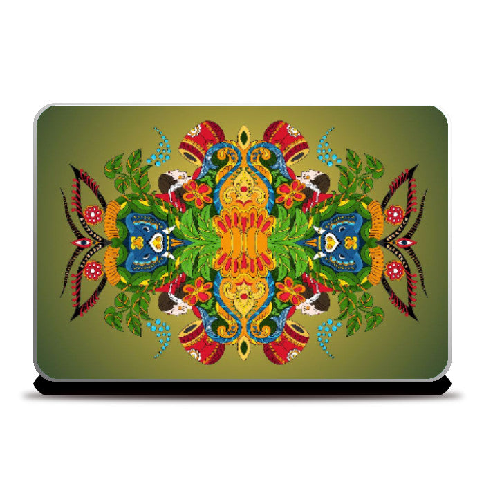 Laptop Skins, Ornamental design as taken inspiration from Assam culture by Anushree, - PosterGully