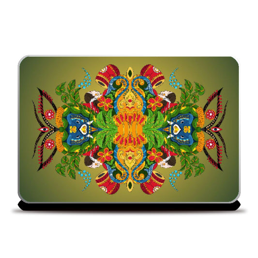 Laptop Skins, Ornamental design as taken inspiration from Assam culture by Anushree, - PosterGully