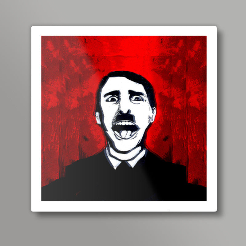 Hitler Gone Psycho Square Art Prints