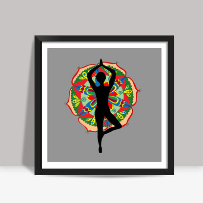 Yoga | Zentangle | Mandala | Doodle Square Art Prints