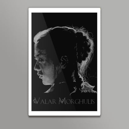 Arya Stark Valar Morghulis Wall Art