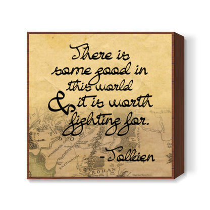 Lord of the rings middle earth frodo sam qoute Square Art Prints