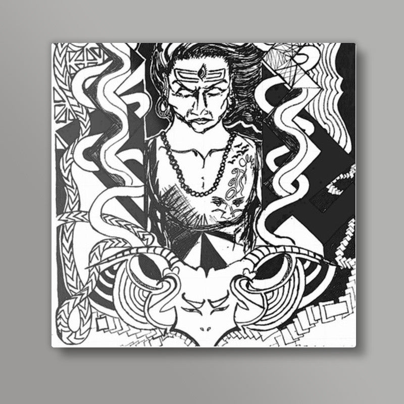 shiva art Square Art Prints