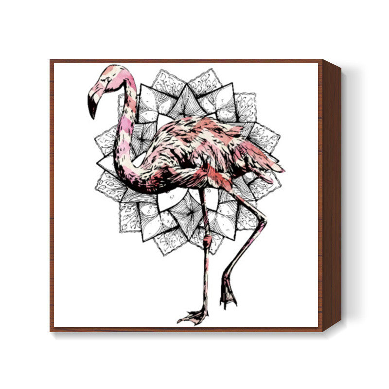 Flamingo Fractals Square Art | Lotta Farber