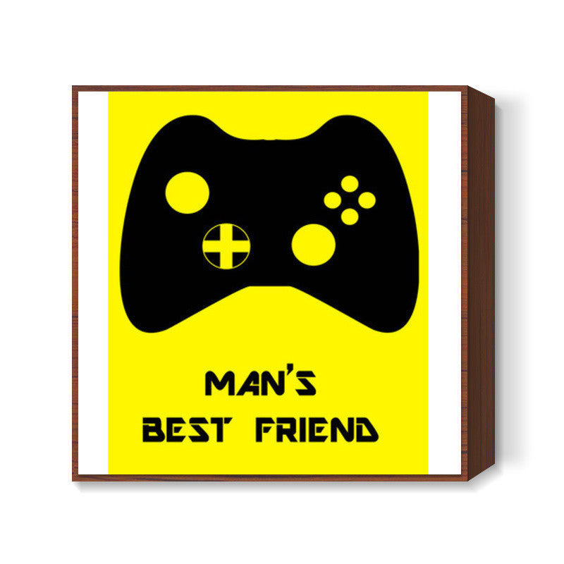 Mans best friend Square Art Prints