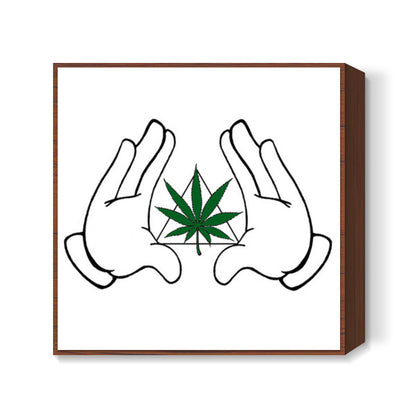 weed the need Square Art Prints