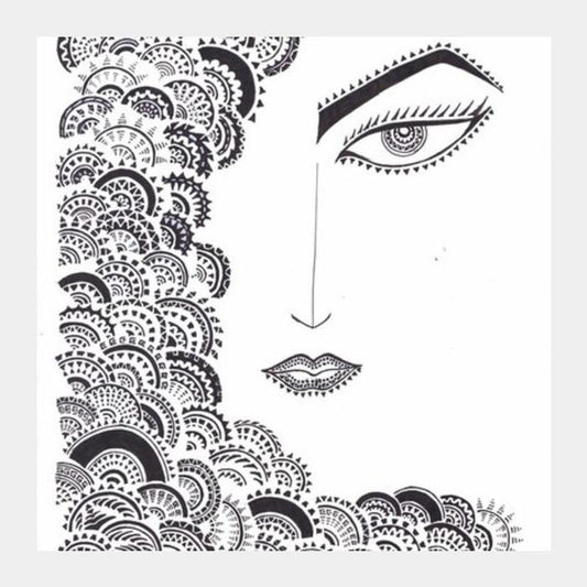 Doodle, Black And White Square Art Prints PosterGully Specials